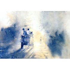 Hafsa Shaikh, 21 x 14 inch, Water Color On Paper, Cityscape Painting, AC-HFS-063
